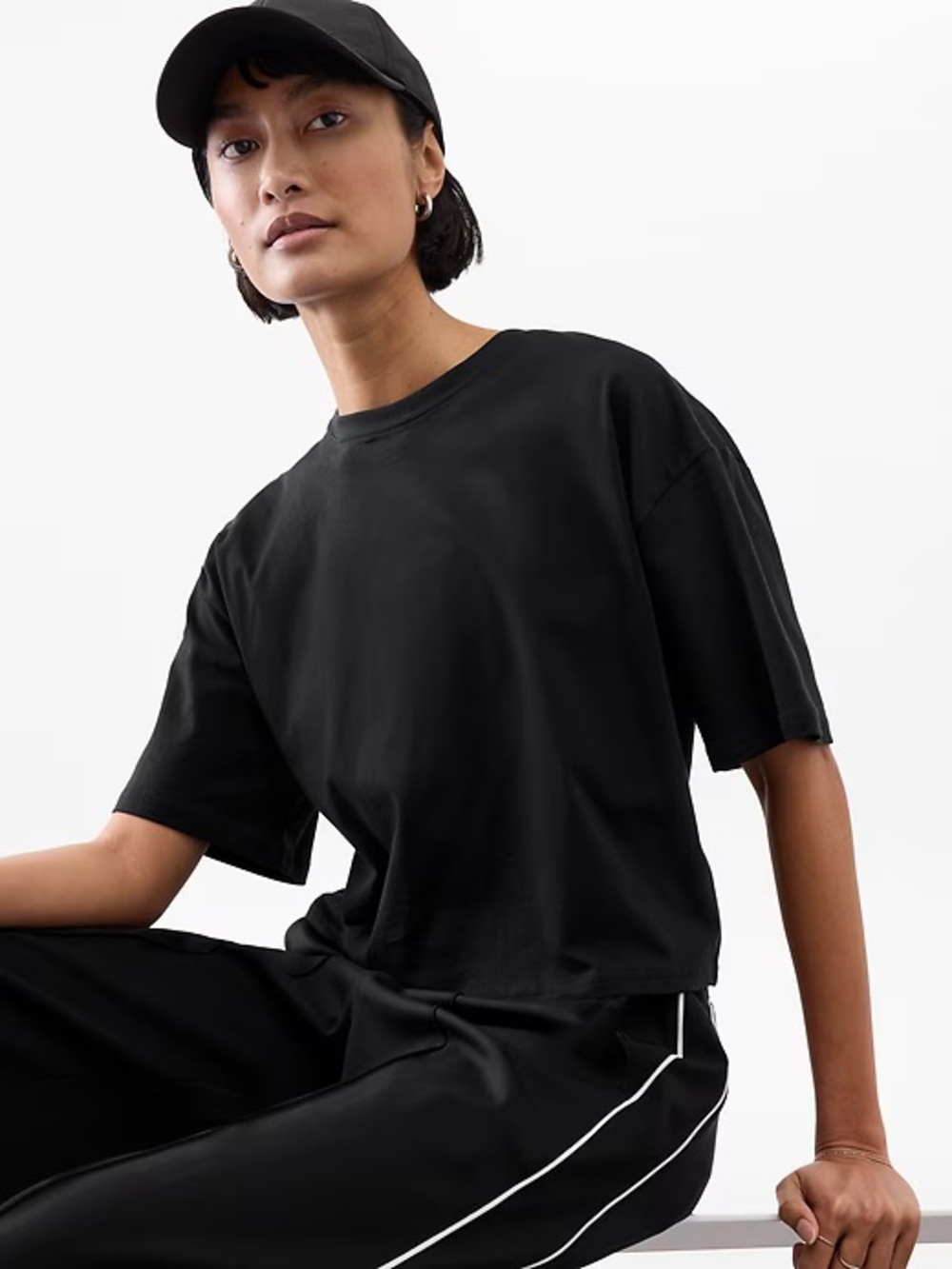 Athleta True Cotton Crop Tee